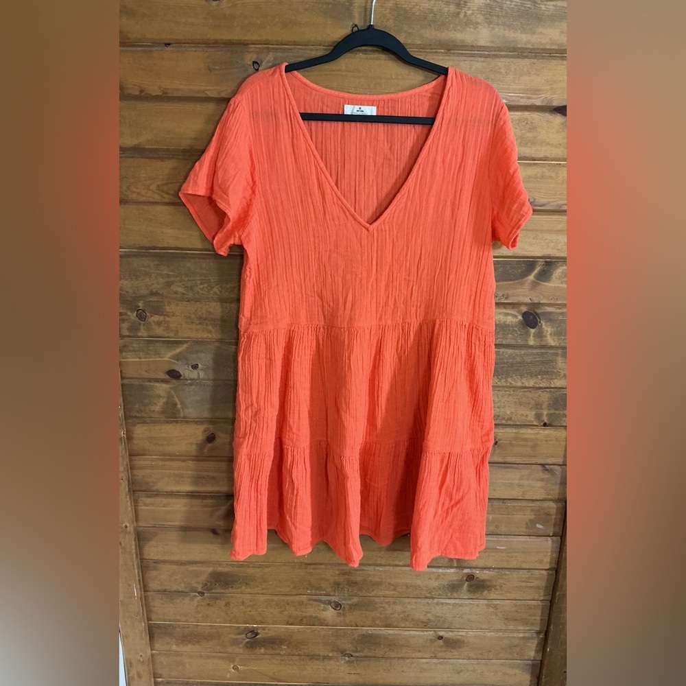 Rip Curl Orange V-Neck dress